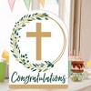 Big Dot of Happiness Elegant Cross - Religious Congratulations Giant Greeting Card - Big Shaped Jumborific Card - 2 of 4