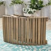 SKRAN Wood Foldable Curvy Chaise Lounge with Open Slat Paneling for Garden, Backyard and Pond (Grey) - 4 of 4