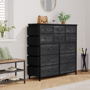 12 Drawer Dresser for Bedroom, Fabric Dressers & Chests of Drawers with Side Pockets - 1 of 4