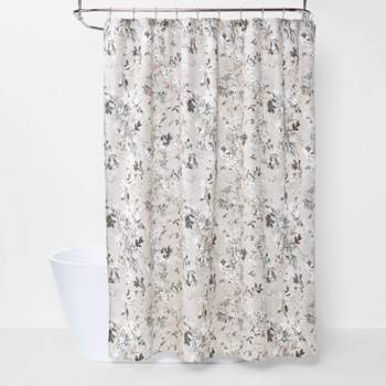 Laura Ashley Home - Shower Curtain, Stylish Cotton Bathroom Decor, Elegant  Floral Home Decor (Natalie Sage, 72 x 72)