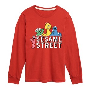 Boys' - Sesame Street - Group Long Sleeve Graphic T-Shirt - 1 of 3
