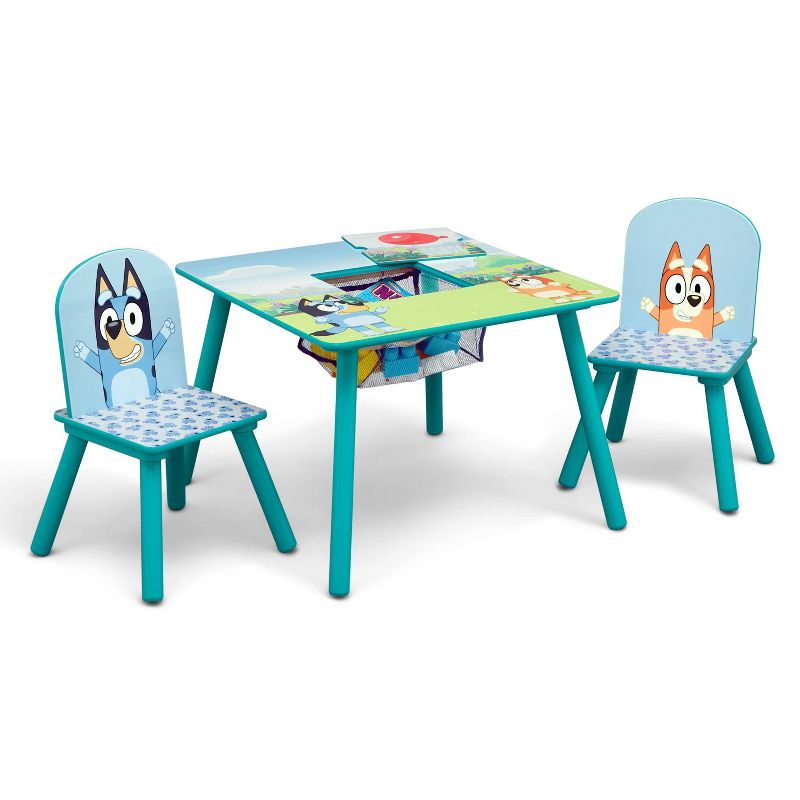 Delta Children Bluey Kids&#39; Table and Chair Set with Storage (2 Chairs Included) - Greenguard Gold Certified - Blue, 4 of 8