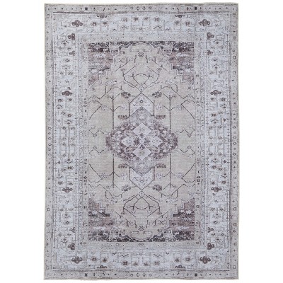 Percy Transitional Medallion Tan/Ivory/Gray Area Rug
