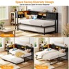 Aheaplus L-Shaped DayBed with Charging Station, Corner Bed Frame with Bookcase and Sliding Door - 4 of 4