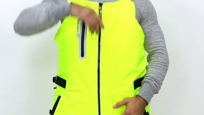 RefrigiWear Insulated Reflective High Visibility Extreme Softshell Bib Overalls, 2 of 8, play video