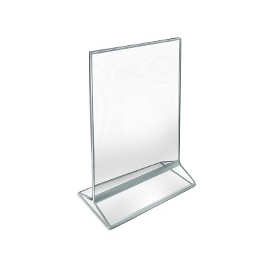 Silver Trim Double-Sided Clear Acrylic 4x6 Tabletop Frames