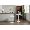 Vynxaria White Rattan Swivel Accent Chairs - Set of 2, Adjustable Counter Height - 3 of 4