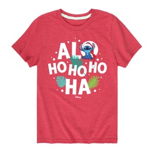 Boys' - Lilo and Stitch - Alo Ho Ho Ho Ha Short Sleeve Graphic T-Shirt - 1 of 4