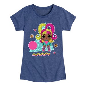 Girls' - LOL Surprise! - Glow Grrrl Retro Styled Fitted Short Sleeve Graphic T-Shirt - 1 of 4
