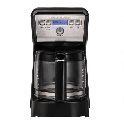 Hamilton Beach 12C Coffee Maker 46200: Drip Coffee Machine, 12 Cup Capacity, Electric, Dishwasher-Safe, Black
