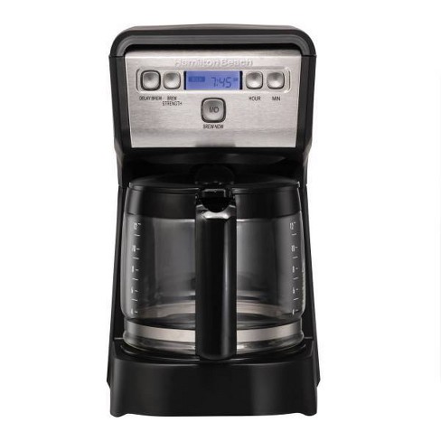Hamilton Beach 12-Cup Black and Stainless Steel 2-Way Programmable