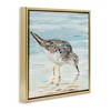 Stupell Industries Sandpiper on Shallow Beach Coast Floating Frame Canvas Art - 2 of 4
