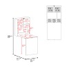 Vynxaria 33" Wide x 23" Deep folding Table with Four Shelves Floating Table Retractable Table Floating Desk Ironing Table White - 2 of 4