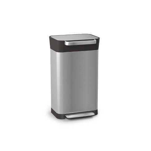 Joseph Joseph Stainless Steel 30l Step Trash Can Compactor : Target