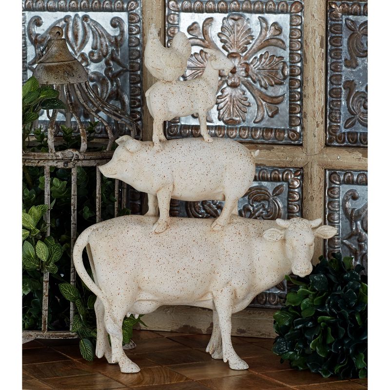 Decorative Farm Animal Set - White - Olivia & May, 4 of 5
