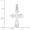 Black Bow Jewelry 14k White Gold Cutout Fleur de Lis Cross Pendant - 4 of 4
