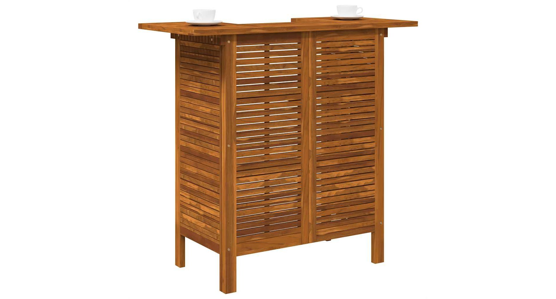 vidaXL Bar Table 43.3"x19.7"x41.3" Solid Acacia Wood