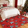 Runner Rug,Washable Rug for Home Decor, Indoor Non Slip Carpet,Soft Low Pile Christmas Rugs with Xmas Tree Motif for Entryway,Living Room,Bedroom - 2 of 4