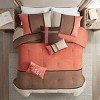 Sapphtopaz 7 Piece Comforter Set Bedding Faux Suede Reversible Quilt Stitching Colorblock Embroidery Design Hut Style Quilt Set - 4 of 4