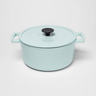 5qt Cast Iron Round Dutch Oven Light Blue - Threshold™ : Target