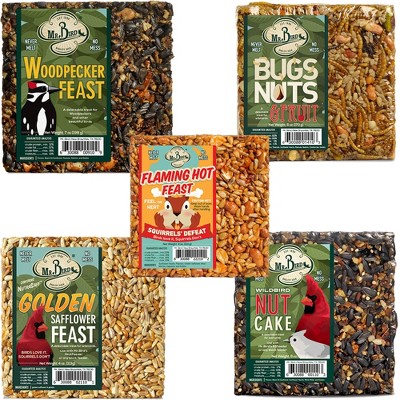 Home & Garden 4.5" Small Cakes Sampler Set / 5 Bird Feeding Cardinal Wren Feed Mr Bird  -  Bird And Wildlife Food