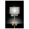 30" Antique Metal Table Lamp with Crystals, Bronze Finish & Ivory Shade - Ore International - 3 of 4