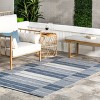 Nuloom Rayla Striped Blocks Indoor/Outdoor Patio Area Rug, 5' x 8', Blue - 2 of 4