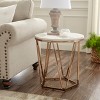 Luna Round Faux Stone End Table - CK5972 - Champagne - SEI - 2 of 4