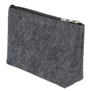 Unique Bargains Office Felt Stationery Storage Zipper Pen Pencil Bag - 1 of 4