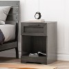 NicBex Modern Rustic Nightstand Bedside Table with Drawer and Bottom Open Shelf for Bedroom and Living Room - 3 of 4