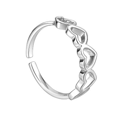 Women's Silver - Plated Open Plain Ring - Minimalist Style