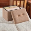 SONGMICS HOME Small Folding Storage Ottoman, Foot Rest Stool, 12.2 x 16.1 x 12.2 Inches, Ottoman with Storage - 4 of 4