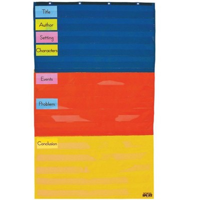 School Smart Adjustable Pocket Chart, 34 x 60 Inches