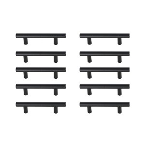 Elegant Lighting Quinn 3Inch Center to Center Matte Black Bar Pull Multipack (set of 10) - 1 of 4