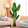 Costway 5.3 FT Artificial Tropical Palm Tree Green Indoor-Outdoor Home Decorative Planter - 2 of 4