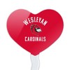 Wesleyan University Cardinals Logo Heart Love Cupcake Picks Toppers Decoration Set of 6 - 2 of 4