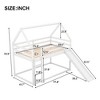 Kumasinova Twin-Over-Twin House Bunk Bed with Slide & Ladder – Pitched Roof, Solid Pine Wood Bed Frame with Full-Length Guardrails for Kids' Bedroom - 2 of 4