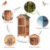 Resenkos Rabbit Hutch, Duck Cage Hutch,Rabbit Coop,48" Wooden Rabbit Hutch Bunny Cage with Waterproof Asphalt Roof,Removable Tray and Ramp, Light Blue - 2 of 4