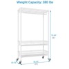 VIPEK Rolling Clothes Rack Heavy Duty Garment Rack With Wheels, Adjustable Portable Metal Closet - image 3 of 4