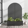 Spassway Arch Metal Planter Box with Trellis Raised Garden Bed with Wheels Pot Planter for Climbing Plant Decorative Privacy Screen - 2 of 4