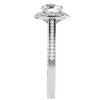 Pompeii3 1 1/3Ct Cushion Halo Moissanite Diamond Engagement Ring White Yellow Rose Gold - 2 of 4