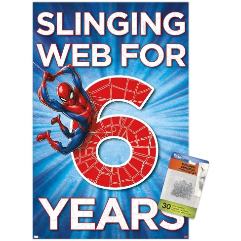 Trends International Marvel Spider-Man - Happy 6th Birthday Unframed Wall Poster Prints - image 1 of 4