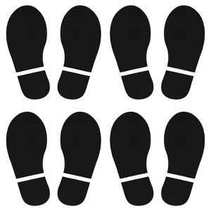 Unique Bargains Home Classroom Floor Stairs Decal PVC Footprint Sticker 4 Pairs - 1 of 4