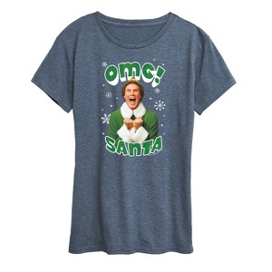 Women's - ELF - Christmas Omg Santa Short Sleeve Graphic T-Shirt - 1 of 4