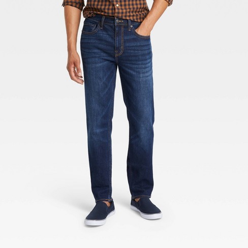 Men's Slim Straight Jeans - Goodfellow & Co™ Dark Denim Wash - image 1 of 3