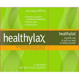 Healthylax Polyethylene Glycol  3350 Powder Oral Laxative Solution 17g, 14 Count - 1 of 1