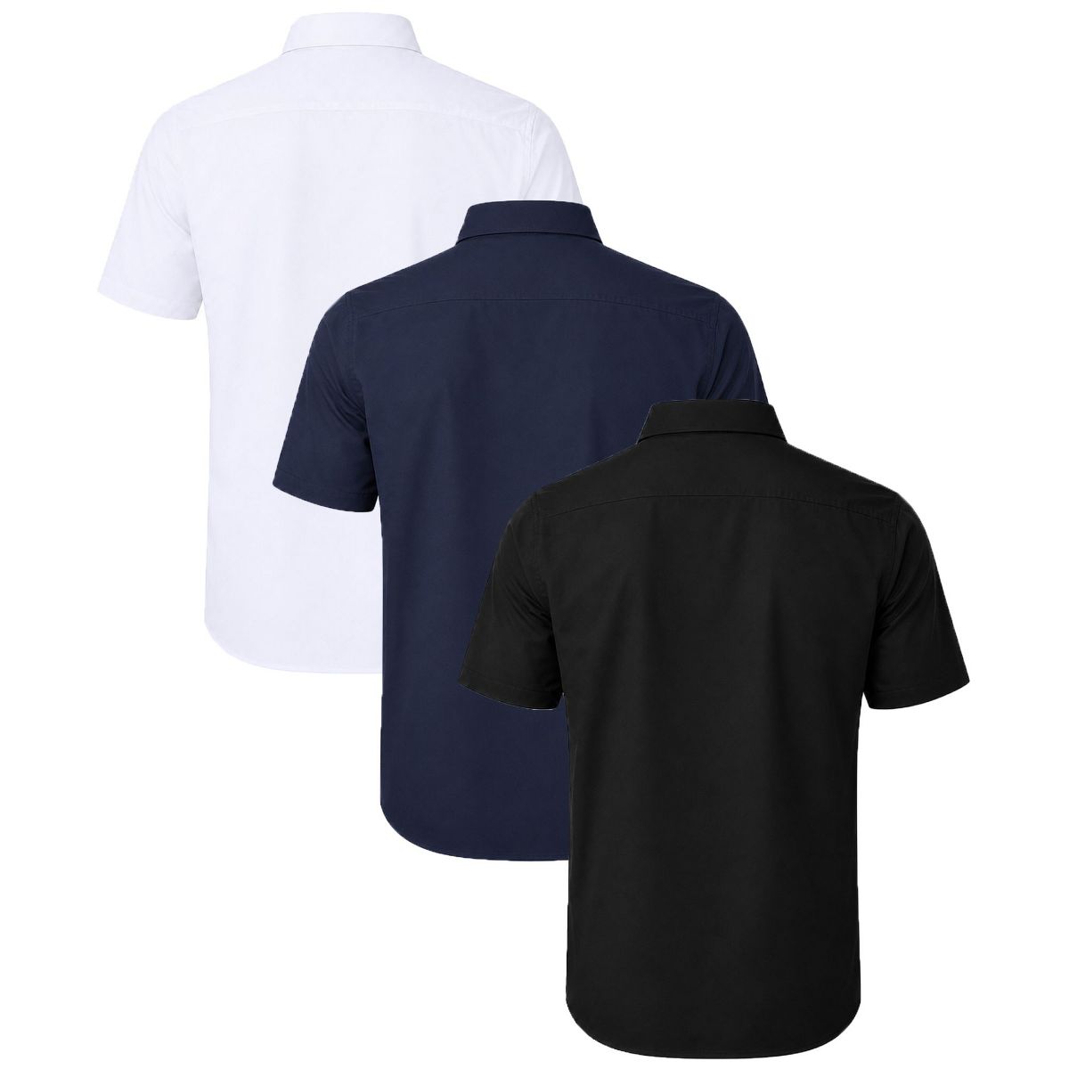 Galaxy James Tailor Men's Slim Fit Long Sleeve Stretch Dress Shirt-3 Pack - thumbnail 10