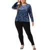 Agnes Orinda Women's Plus Size Velvet Long Sleeve Festival Fashion Top - 2 of 4