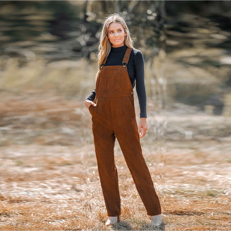 Women's Corduroy Button-Up Overalls - Cupshe, 3 of 8