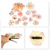 Unique Bargains Women's Fake Flowers Hair Clips Pink 16 Pcs - 4 of 4